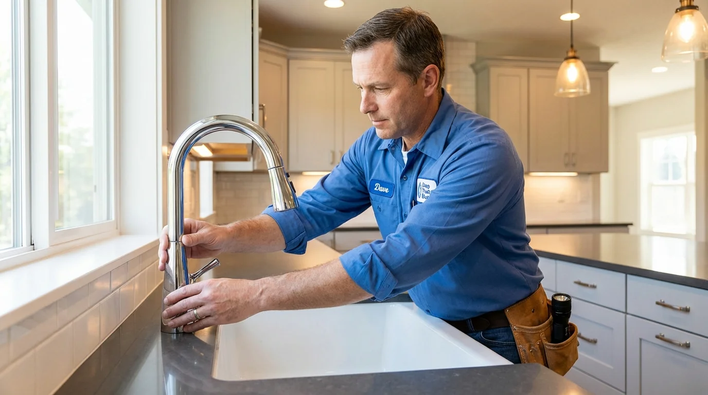 Kitchen faucet installation by Johns Plumbing LLC in Hoffman Estates